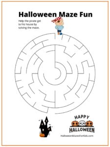 Pirate Halloween Maze for Kids