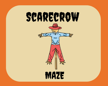 Halloween Scarecrow Maze for Kids